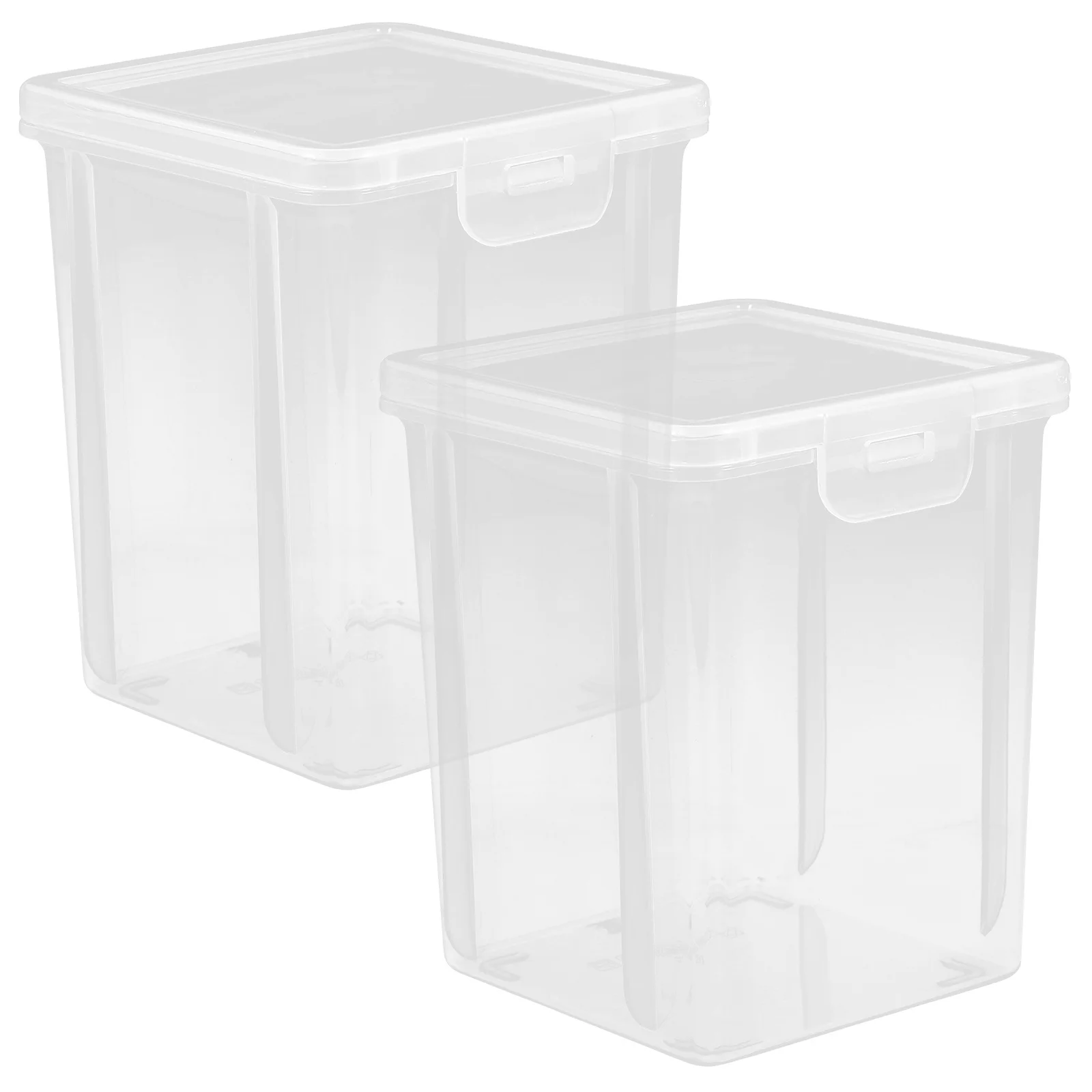 

2pcs Storage Box Transparent Medium Long Plastic Organizer For Office Classroom Stationery Pencil Makeup Hairclips Jewelry