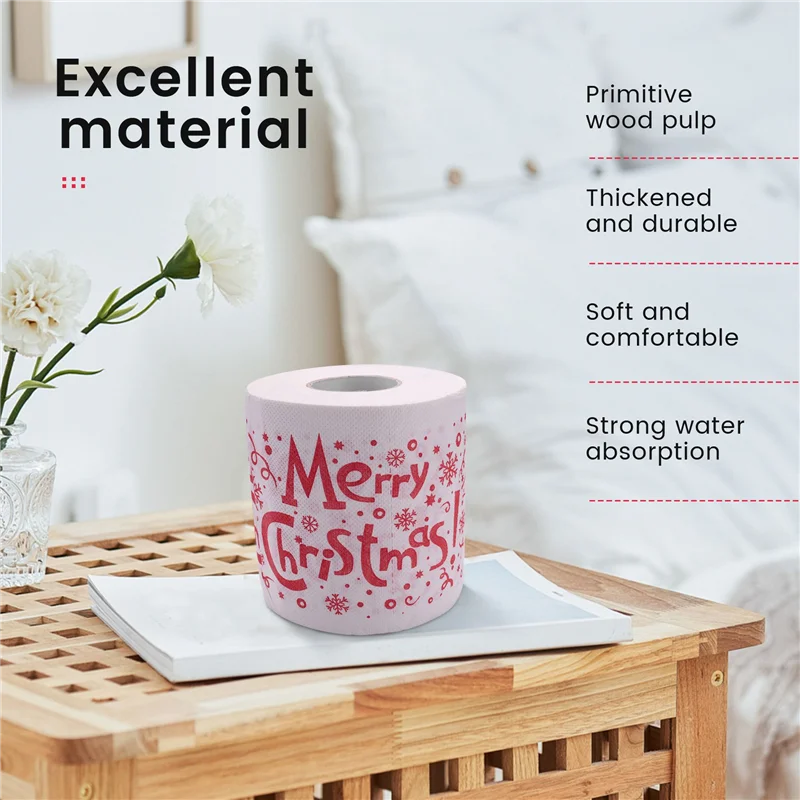 

Practical-5 Styles Santa Claus Paper Roll Tissue Paper Towels Christmas Decorations Xmas Santa Office Room Toilet Paper 5 Roll