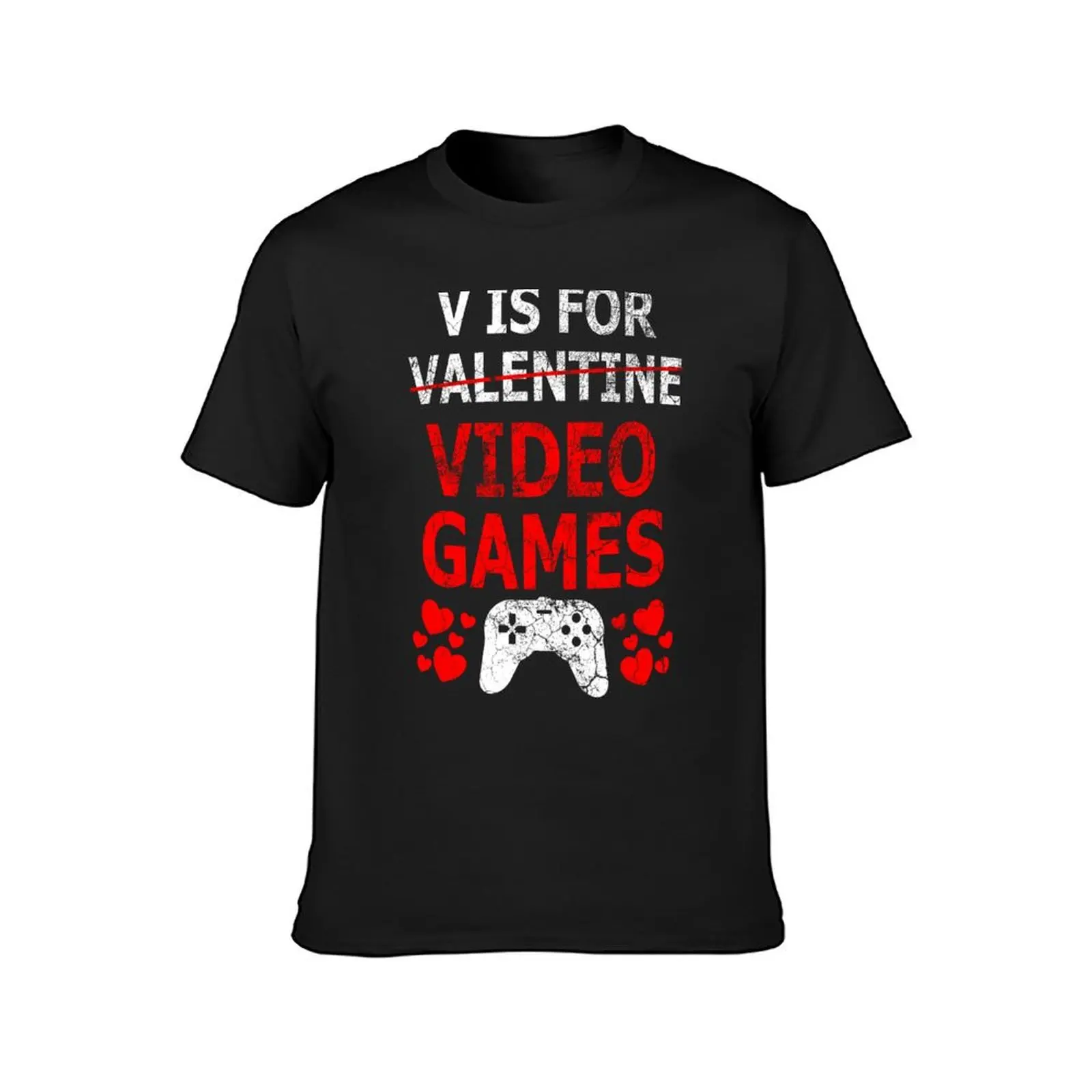 V is for Video games - Valentines Day Shirt T-shirt hippie clothes sweat sweat shirts, men