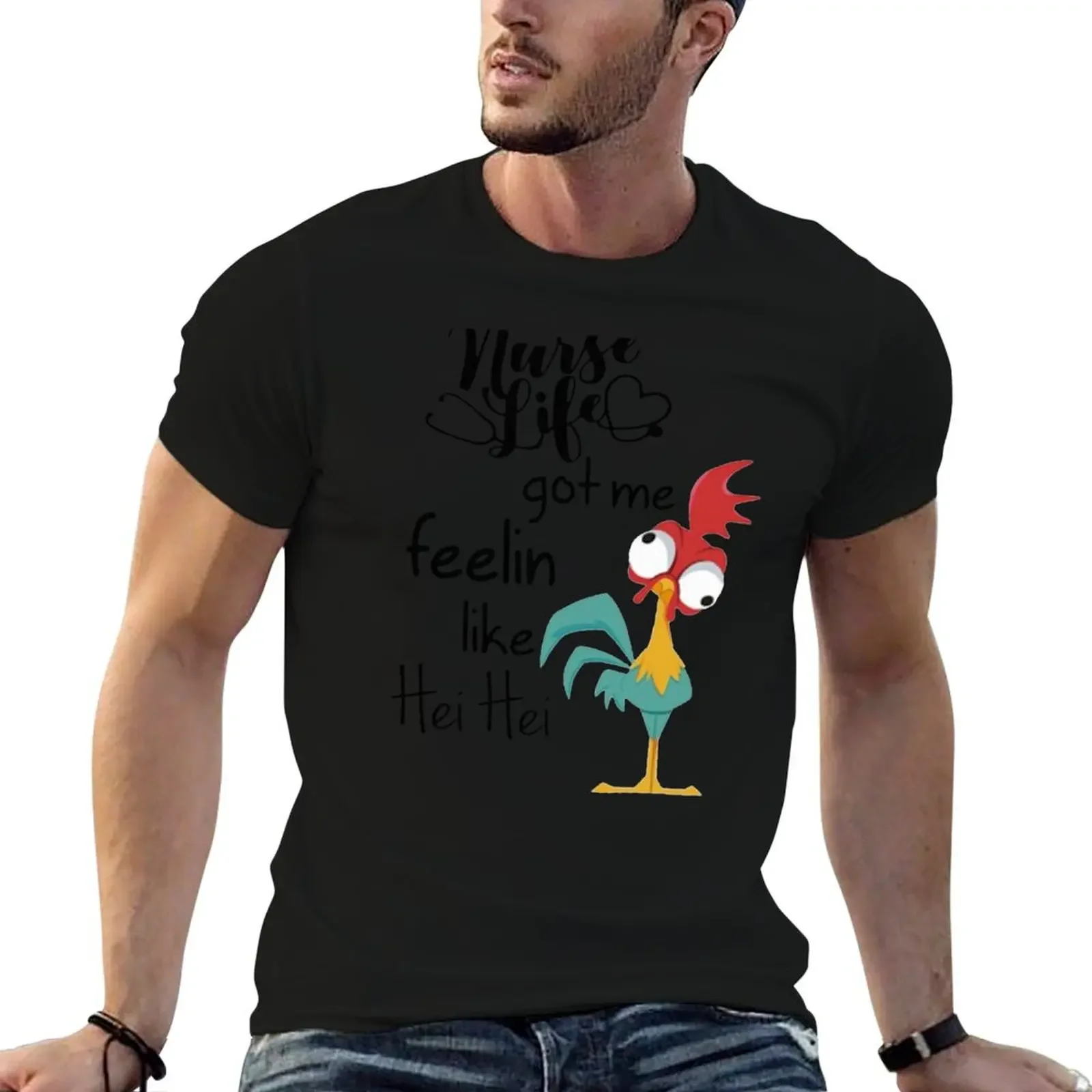 Nurse-life-got-me-feelin-like-Hei-Hei T-Shirt essential t shirt baggy shirts anime clothes mens big and tall t shirts