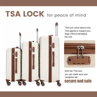 Luggage Sets 5 Piece, Suitcases with Double Spinner Wheels and TSA Lock, Hardcase 3 Set Luggage with Travel Duffle Bag 3