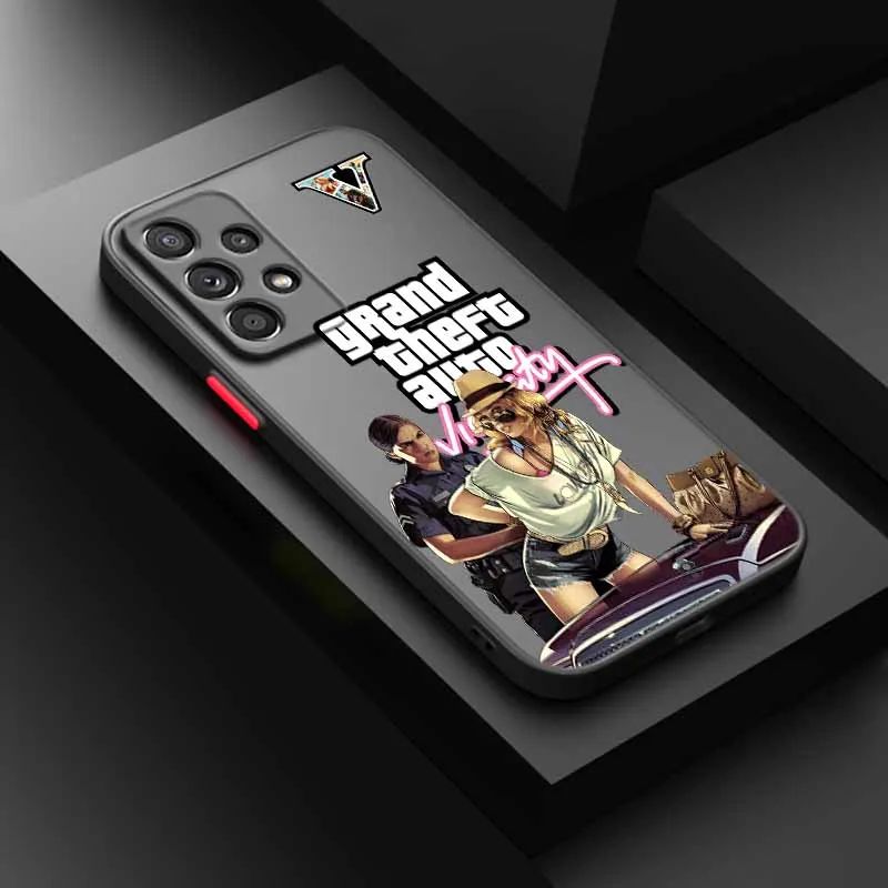 حار لاعب واحد لعبة Rstars GTA لسامسونج A56 A55 A54 A53 A36 A34 A33 A32 A31 A26 A25 A24 A23 A22 A21S A17 A15A07 جراب هاتف