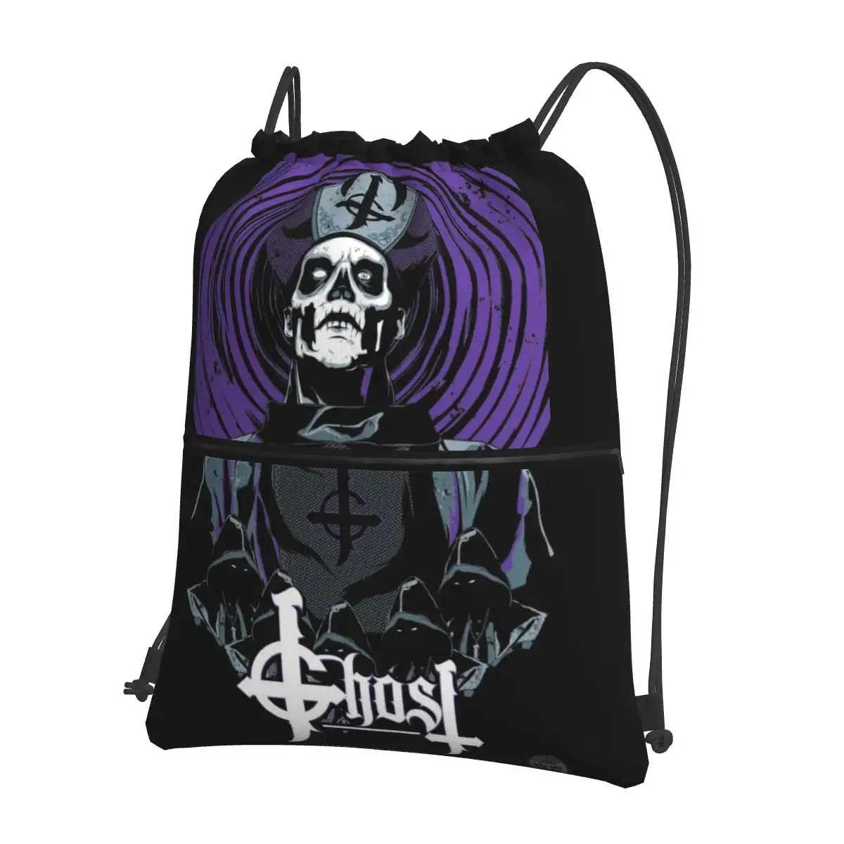 Rock Band Ghost BC Backpacks Drawstring Bag Multi-function Drawstring Bundle Pocket Storage Bags For Travel Sport Man Woman