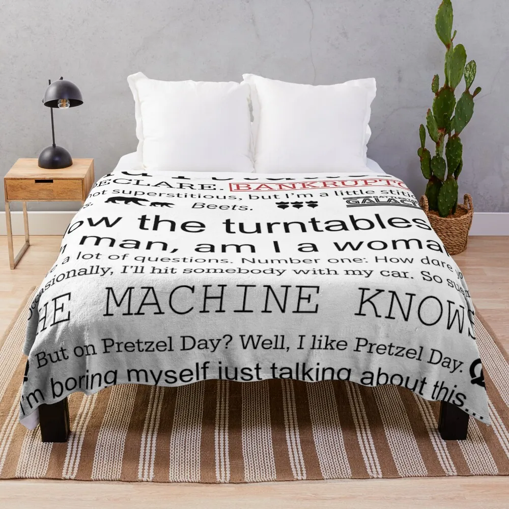 THE OFFICE US - QUOTES Throw Blanket decorative Plaid Fluffy Softs Picnic Blankets