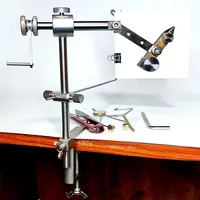 Herramienta de atado de moscas giratoria de 360 grados, herramienta de fabricación de cebo con mosca, tornillo de banco para atar moscas para hacer señuelo de pesca de trucha y salmón, 1 ud.