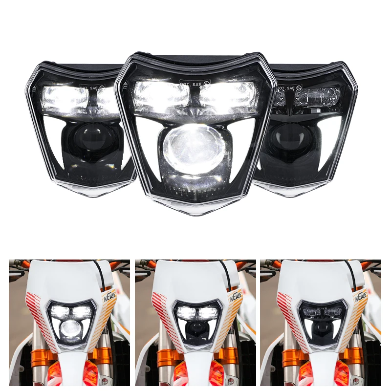 

For KTM EXC SXF MX Dirt Bike Enduro LED Headlight Motorcycle LED Headlight Supermoto Fairing Headlamp Universal Bike Motocross