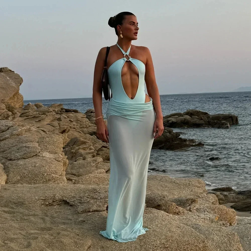 

Two Pieces Hollow Out Swimsuit With Cover Up Sexy Swimwear Women Bikini Female Swimming Suit Long Skirt Bodysuit Beachwear