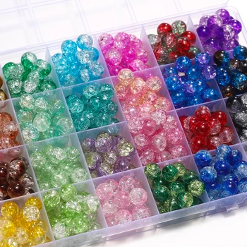 20/50pcs 10mm 유리 꽃 구슬 목걸이 팔찌 귀걸이에 대 한 라운드 루즈 비즈 DIY 쥬얼리 액세서리 용품 만들기