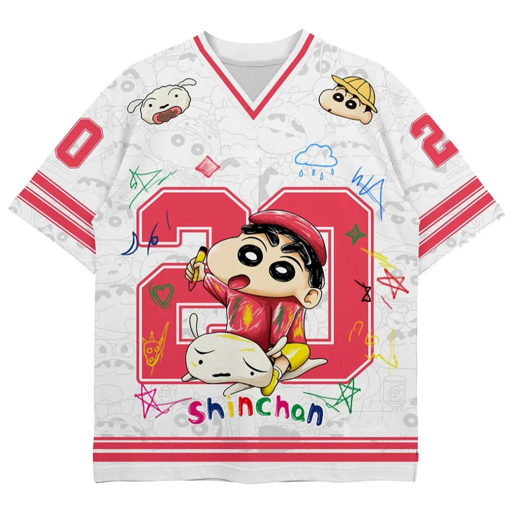 Crayon Shin Chan 3D-gedrucktes Jersey-T-Shirt für Erwachsene und Kinder im amerikanischen Sportstil mit kurzen Ärmeln – Detail 8