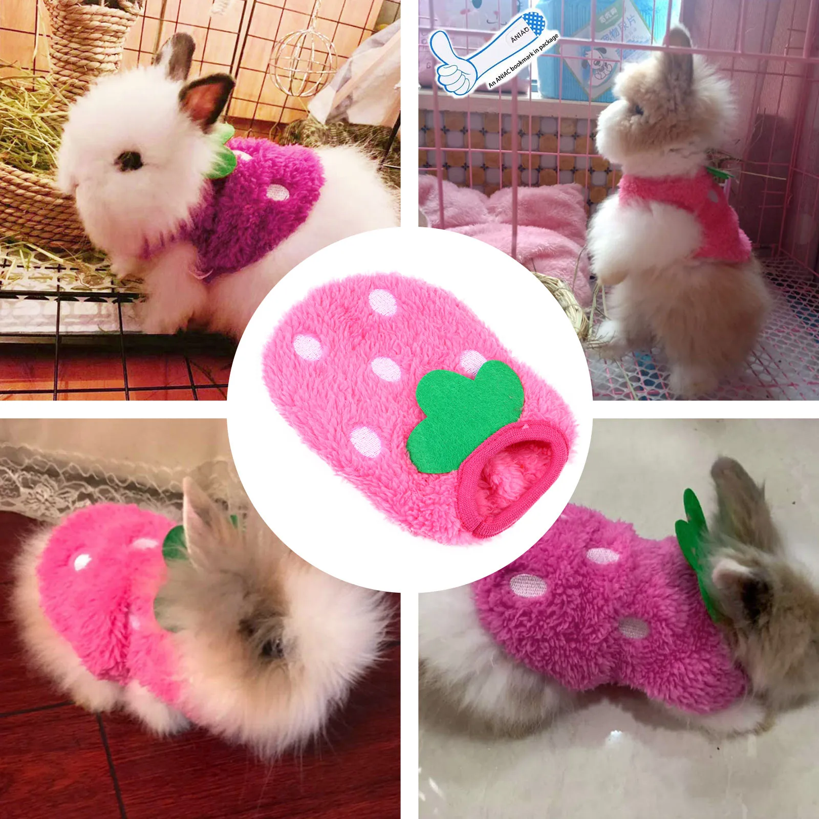 

Soft Lightweight Pet Vest Hoodie for Small Pets Bunny Guinea Pig Rabbit Chinchilla Raccoon Squirrel Wear Guinea Pig Clothes