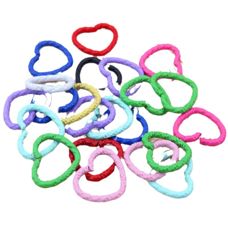 50pcs Love Heart Braid Rings Cuffs Clips Braid Decors Hair Jewelry For Dreadlock Hair Braid Charm Dreadlocks Accessories