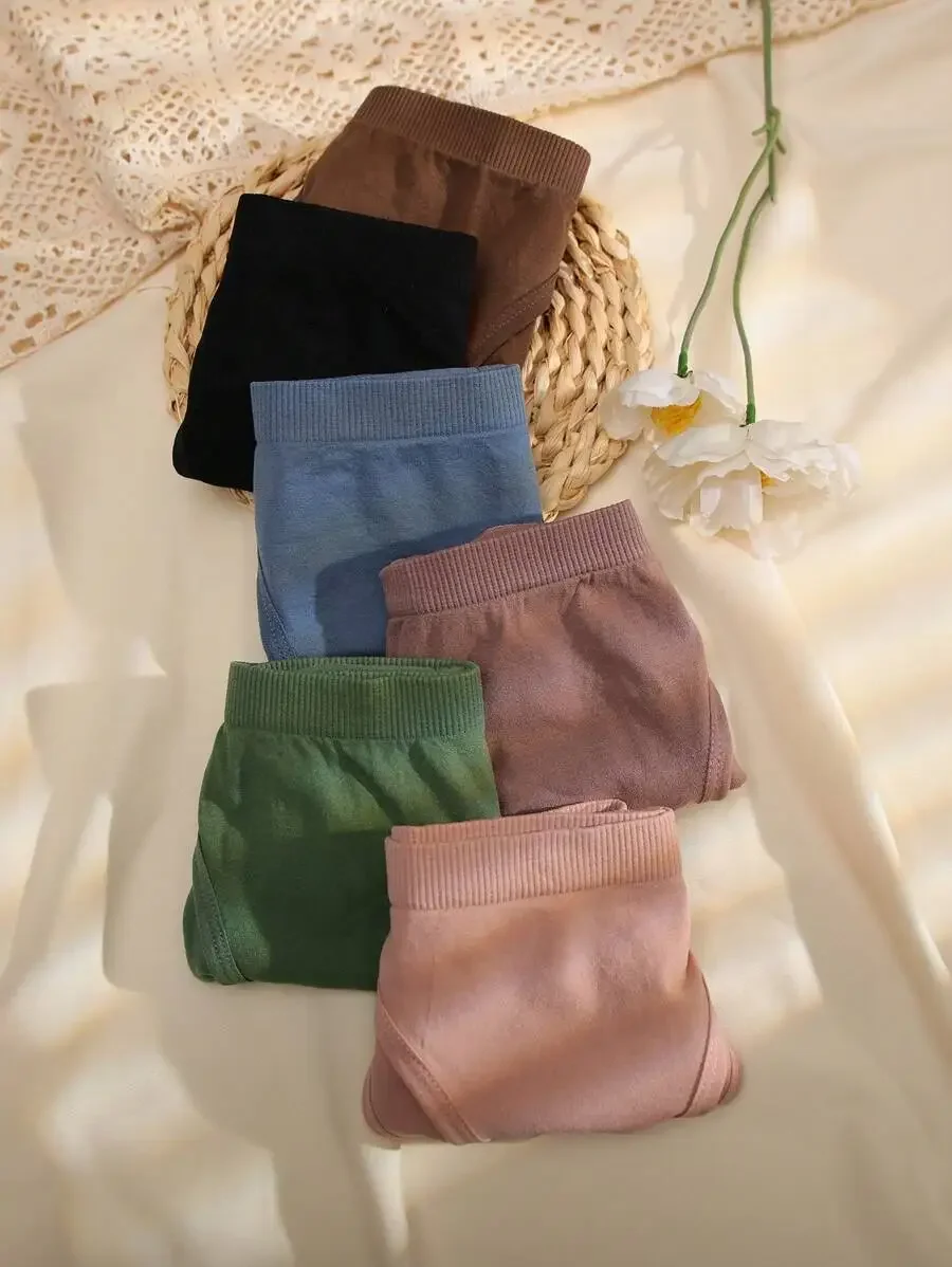 

6 Pcs Womens Briefs Soft Stretch Comfortable Underwear Solid Colors
