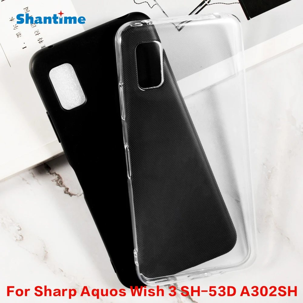 For Sharp Aquos Wish 3 SH-53D A302SH Gel Pudding Silicone Phone Protective Back Shell For Aquos Wish 3 SH-53D A302SH TPU Case