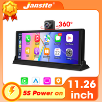 10.26/11.26 inch Dash Cam 4K 3840*2160P Car DVR Wireless Carplay & Android Auto GPS RearView Mirror Camera Drive Recorder FM AUX