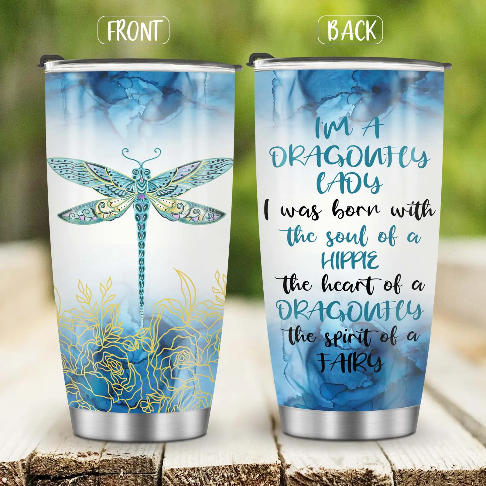 1pc 20oz Mug Tumbler Dragonfly Lovers Gifts, Dragonfly Lady, Dragonfly Girl, Inspirational Quotes, Christian Gifts