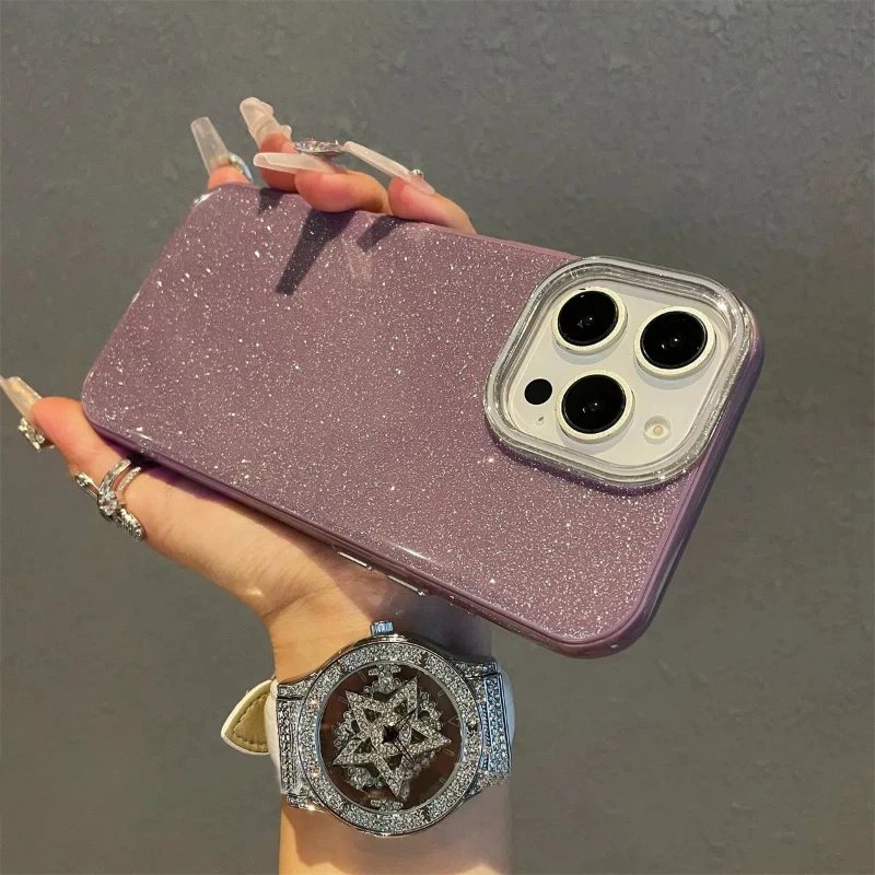 

Full Screen Glitter IMD Fine Glitter High-end Anti Drop and Anti-wearphone Case Suitable for IPhone 16 Pro 15 14 13 12 11Pro Max