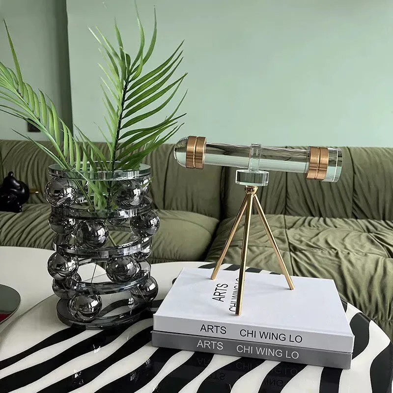 Nordic ornament Luxury Creative Crystal Multi Ball Stacked Flower Ornament Office Living Room Bedroom Home Vase Decoration