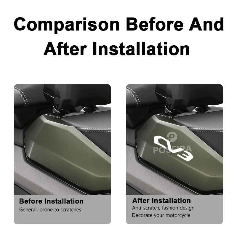 POSFIRA دراجة نارية ملصق مقاوم للماء الشارات ل Kymco CV3 550 اكسسوارات 2020 2021 2022 2023 2024 الفينيل دراجة نارية ملصقات #2