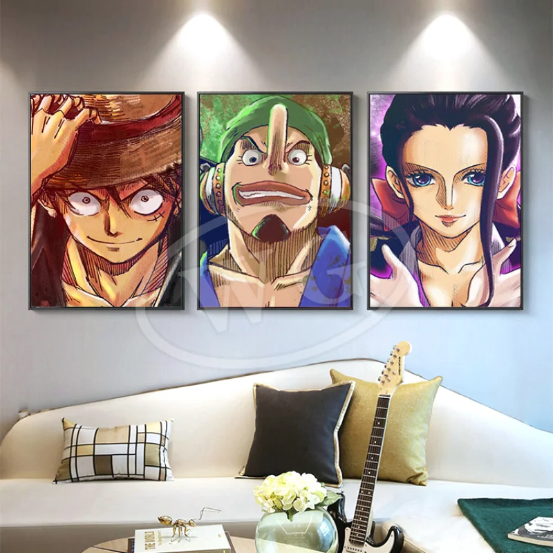 

Japanese One Piece Canvas Poster Print Picture Monkey D Luffy Mural Wall Art Prints Child Room Decoration Living Room Home Decor