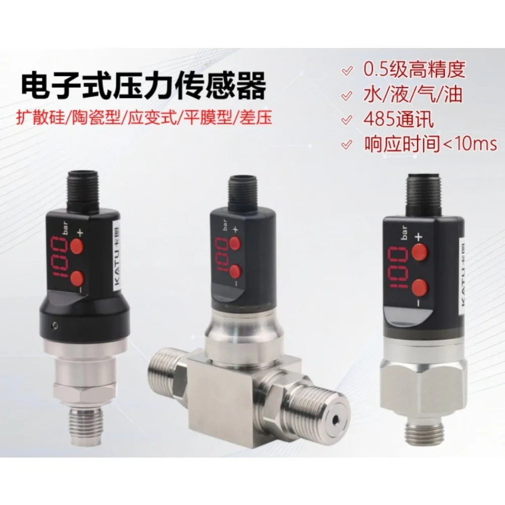 Diffused Silicon Pressure Transmitter Digital Display High Precision Hydraulic and Pneumatic Switch Control Sensor