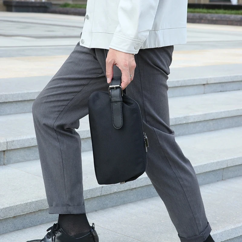 PU Leather Envelope Bags Casual Travel Men's Wallet Cell Phone Pocket Fashion Brand Design Business Clutch Bag High Quality