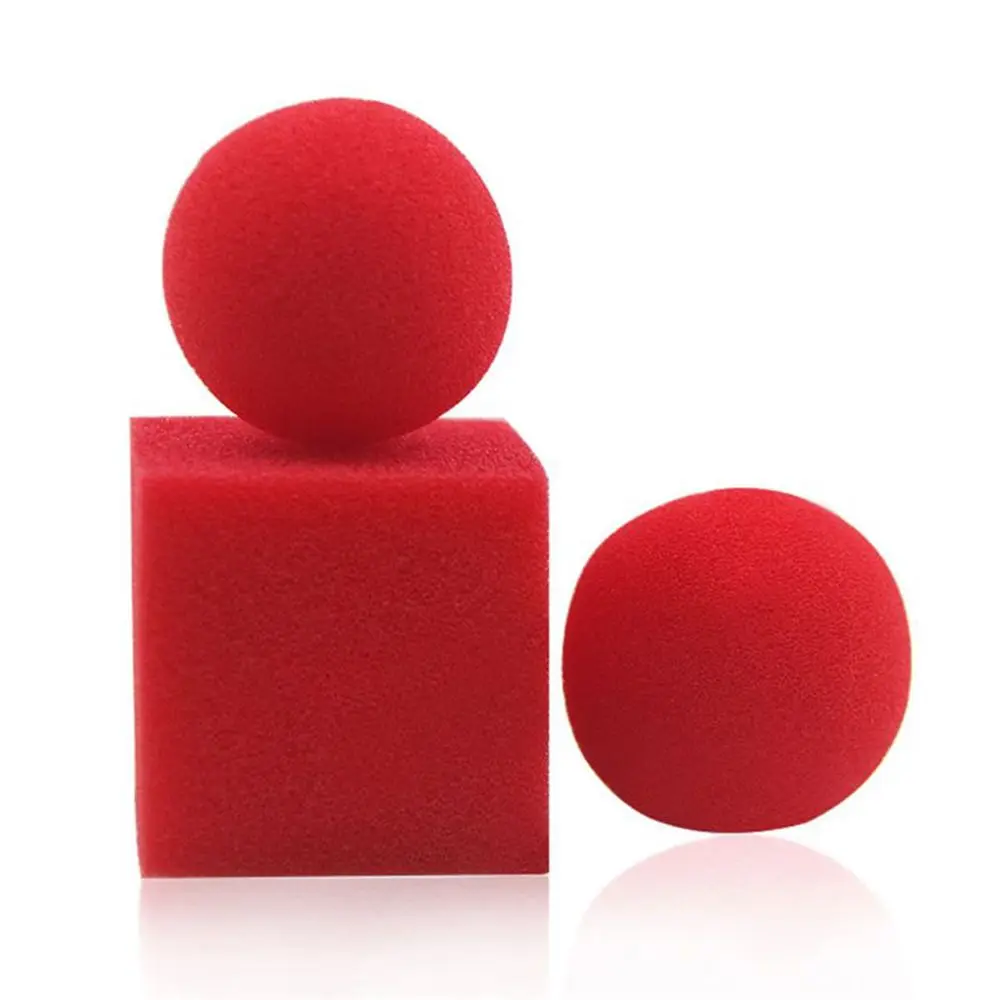 

Stage Classical Magic Tricks Magician Square Sponges Magic Sponge Balls Sponges Magic Tricks Sponge Magic Props Red Ball Magic