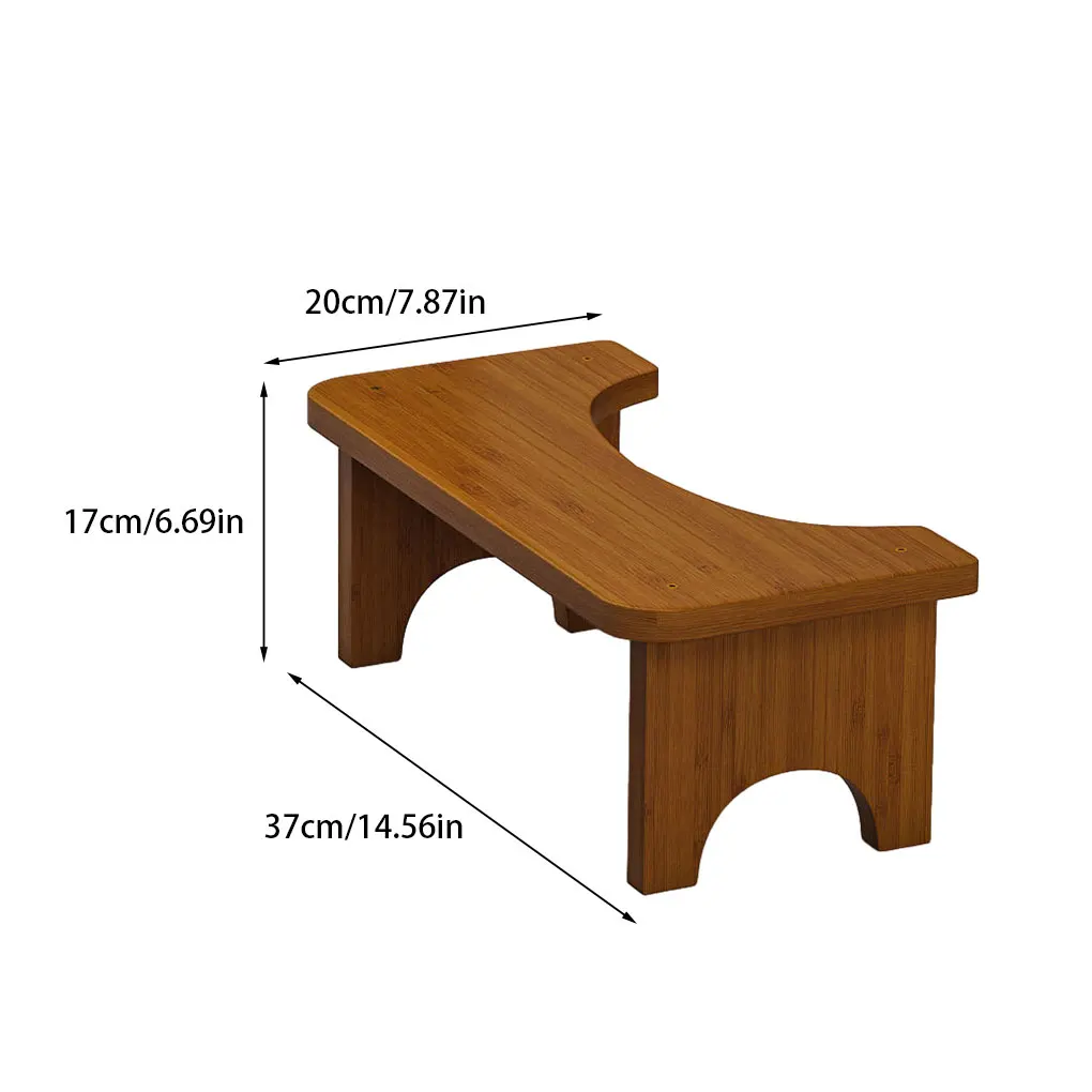 NEW Bamboo Toilet Stool Waterproof Non Slide Poop Seat Children Pregnant  Old People Foot Restroom Closestool Squat Bench images - 6