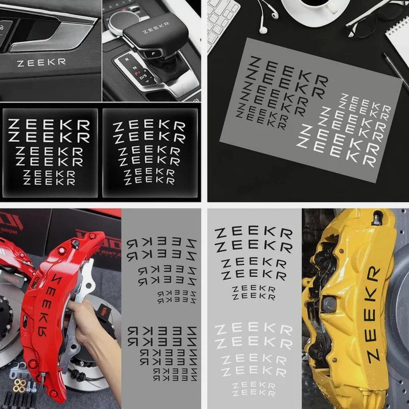 Car Exterior Modification Brake Caliper Decals, Heatproof Vinyl Wheel Stickers For Zeekr 001 007 009 X 7X 2023 2025