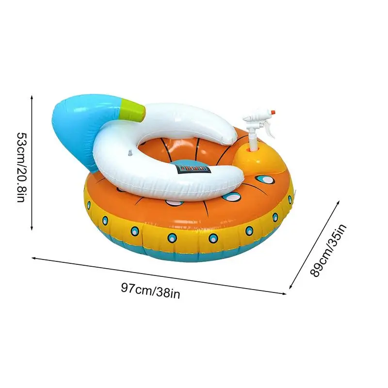 Pool schwimmt Kinder Kinder Pool Spielzeug mit Wasser Squirter aufblasbare Schwimm boot Pool Spielzeug Aufsitz schwimmer für Pool Strand und alle