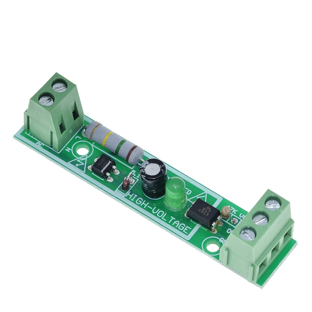 1-Bit AC 220V Optocoupler Isolation Module Voltage Detect Board Adaptive 3-5V For PLC PC817 Isolamento Fotoaccoppiatore Module