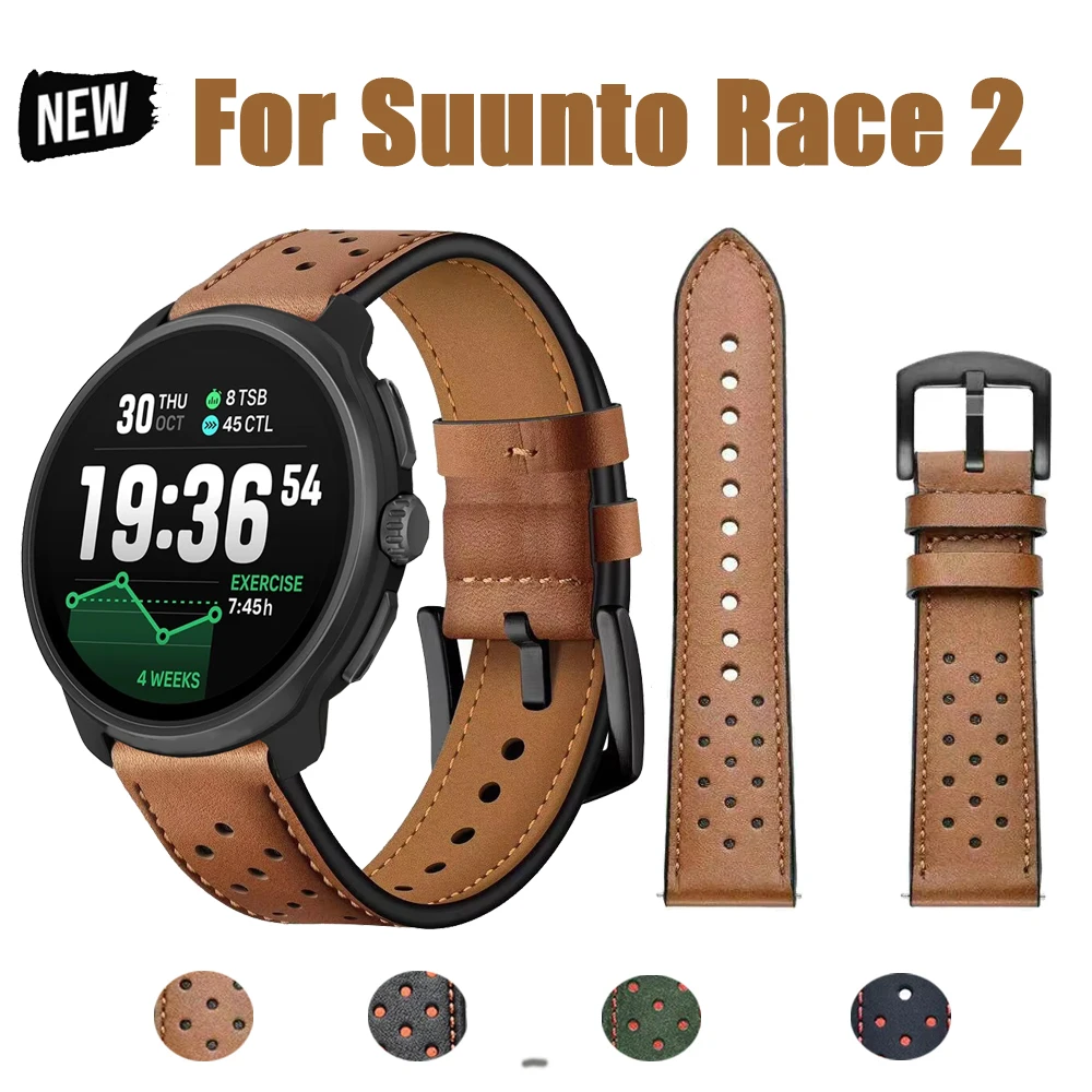 Bracelet en cuir pour Suunto Race 2, Bracelet Vintage, Suunto 9 Peak/9 Peak Pro/5 Peak/Run/Ocea, accessoires de montre