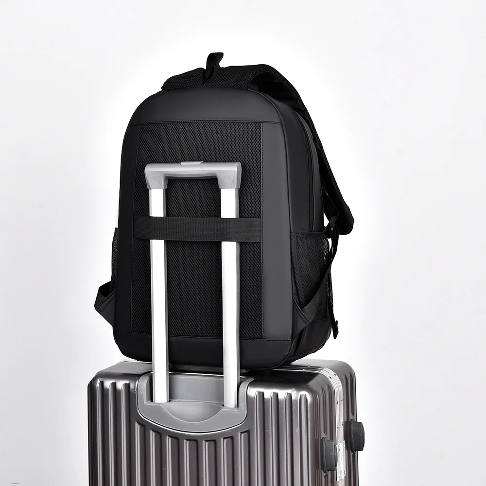New backpack high-end business backpack men's large-capacity leather film commuting computer bag travel outdoor