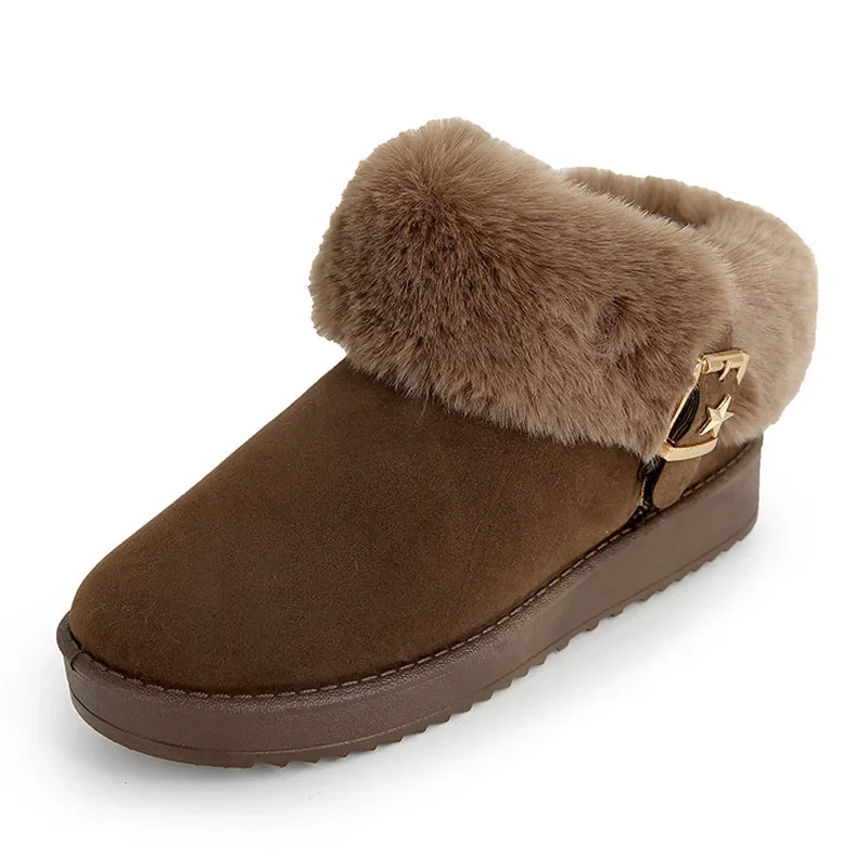 Hot sale Women natural real fox fur snow boots fashion boots for women high quality genuine cow leather winter Ankle boots dfv3