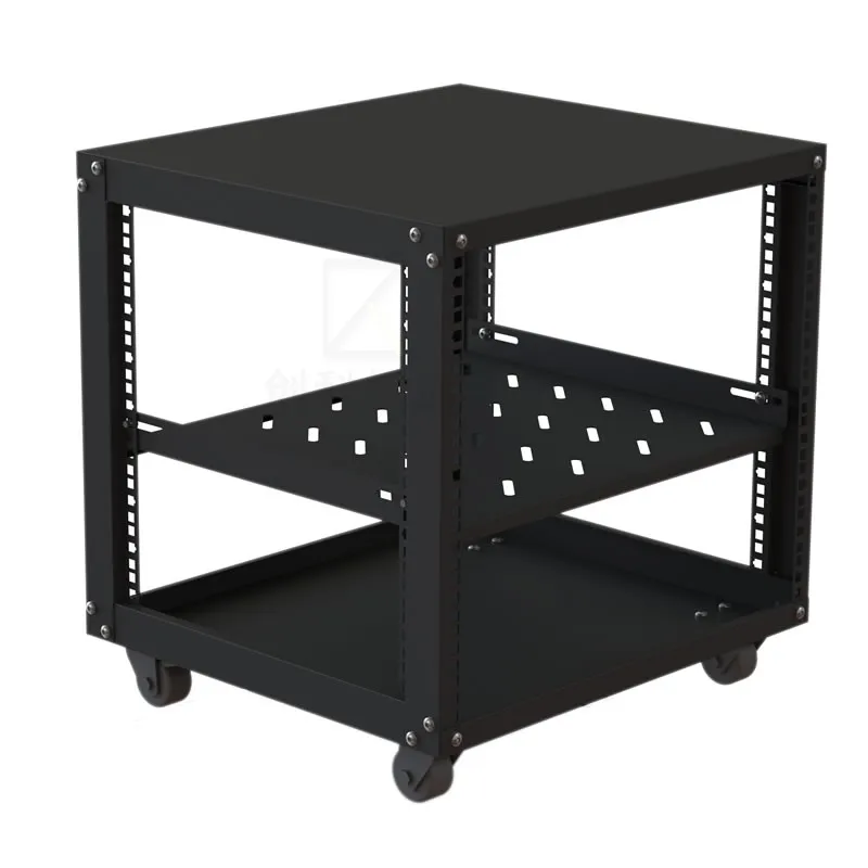 12U 9U Microphone Cabinet Simple Open 19 Inch Mobile Aviation Power Amplifier Audio Rack Equipment Case