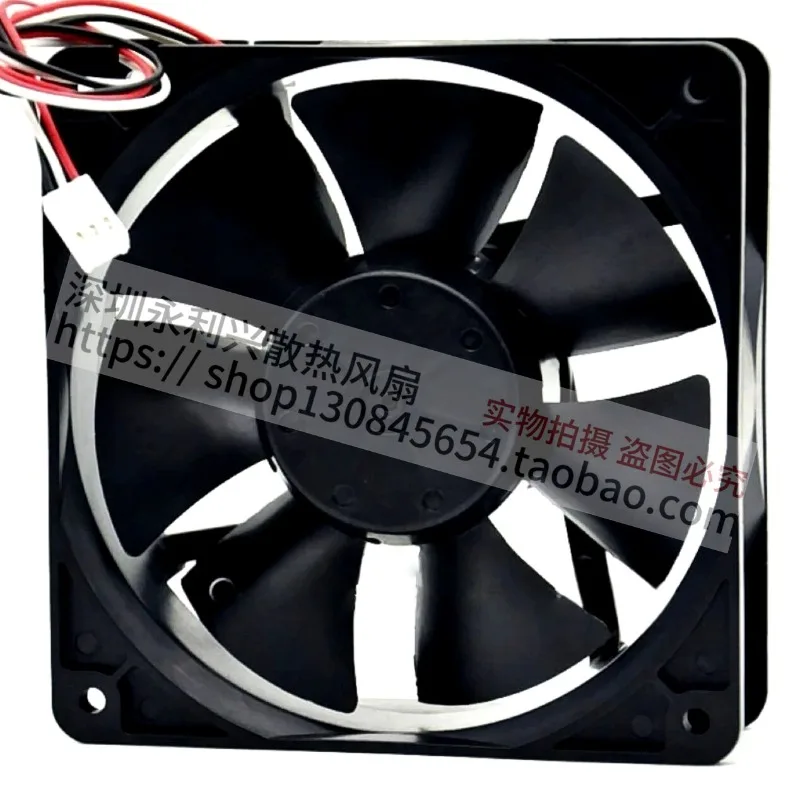 24V 12038 Brushless Cooling Fan High Performance Quiet Operation Metal Frame Long-lasting Ventilation Fan for Industrial Equipme
