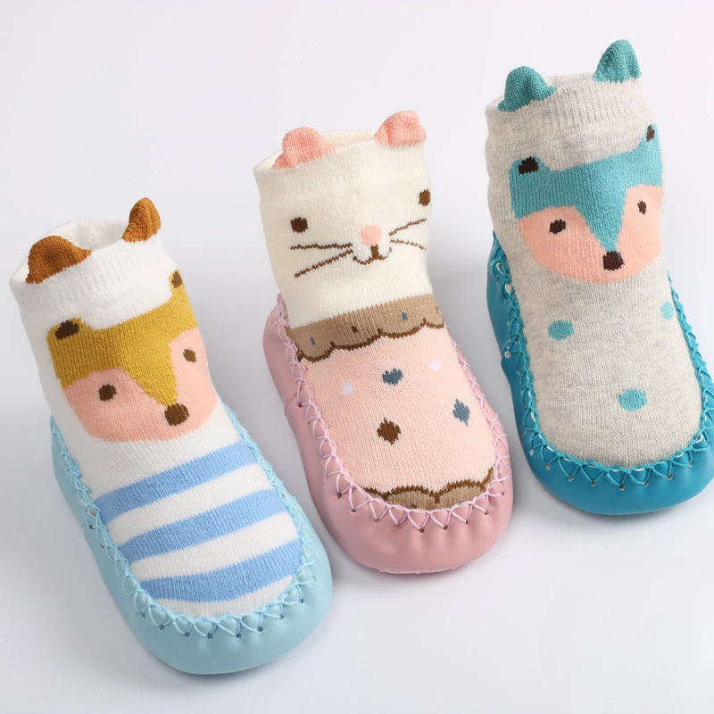 Children\'s Floor Socks Glue Non-slip Soft Soles Baby Boys and Girls Indoor Spring and Autumn Cartoon Cute Toddler Shoes