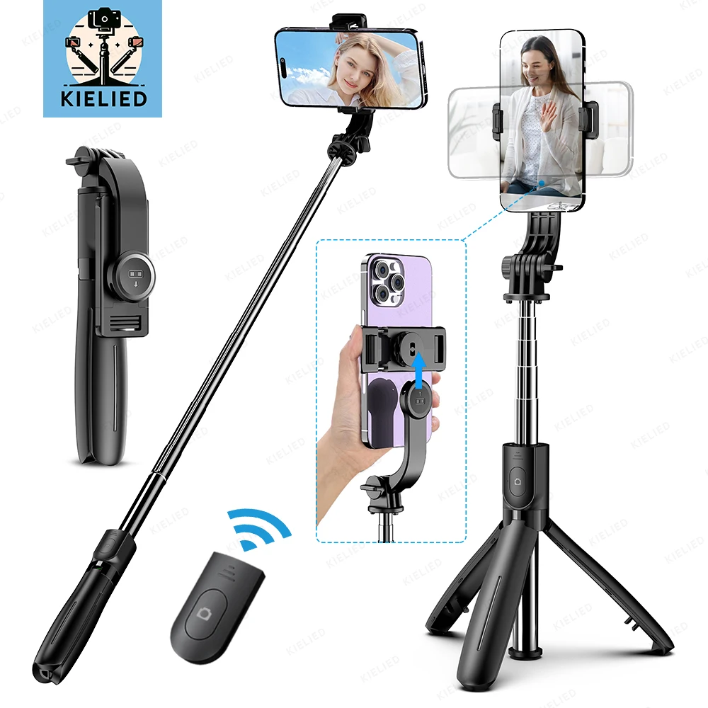 Selfie Stick Tripod for Cell Phone, Detachable Mobile Stand, Monopod with Wireless Remote for iPhone Android Huawei Xiaomi