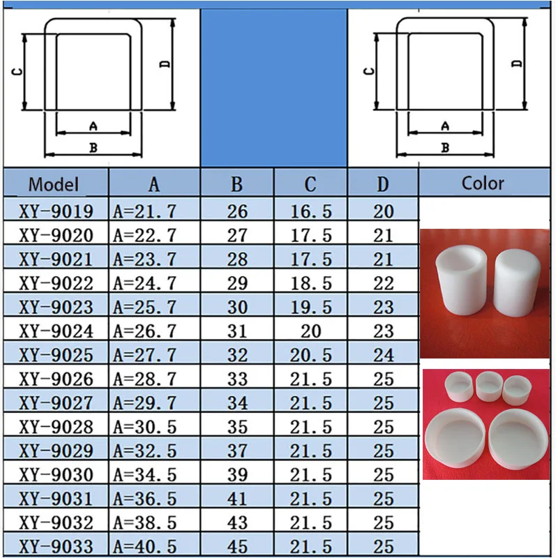 White 3mm-56.5mm Silicone Rubber Round End Cap Furniture Chair Table Leg Pads Non-slip Blanking End Stopper Dust Seal