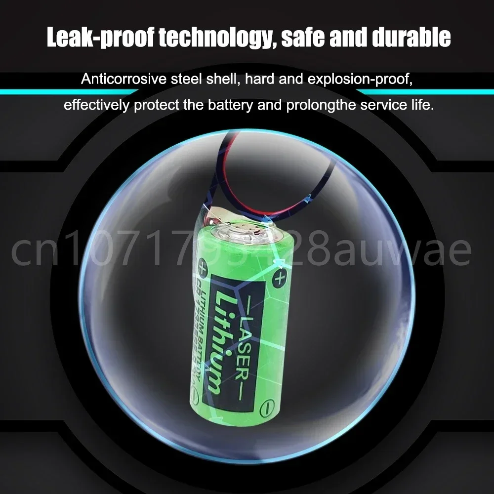 2 uds 3V CR17335SE-R CR2/3A 1800mAh baterías de iones de litio para PLC Servo CNC CR17335 baterías con enchufe