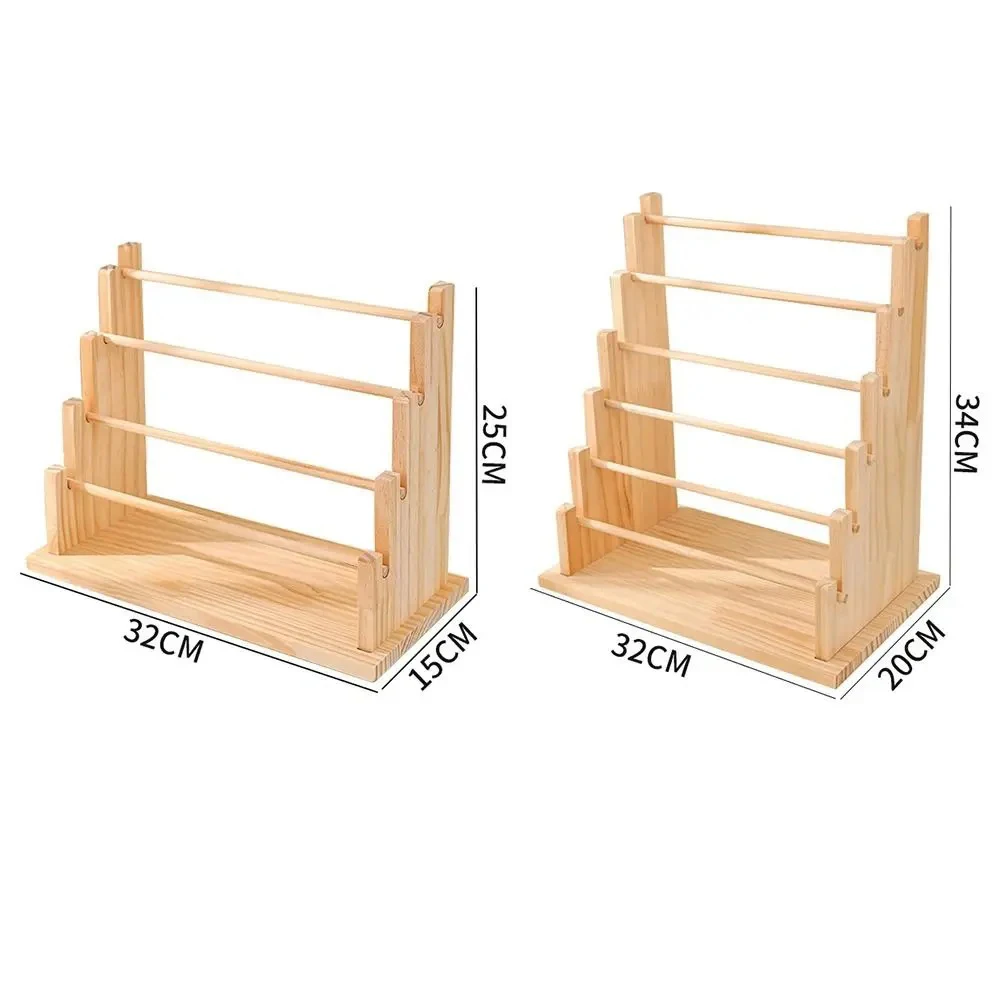 Multi-layer Solid Wood Bracelet Display Stand Organization Jewelry Bangle Removable Display Storage Showcase Decorative
