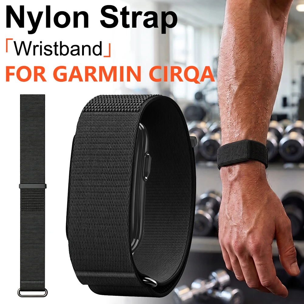 Nylon Woven Hook and Loop Wrist Strap For Garmin CIRQA Braided Band Belt Exercise Fitness Replacement Wristband Accessory