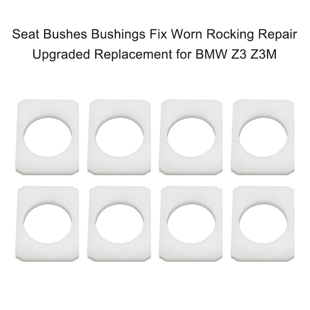 8 * Seat Bushes Bushings Fix Worn Rocking Repair Upgraded Replacement for BMW Z3 Z3M Rubber Material Seat Bushes Bushings White