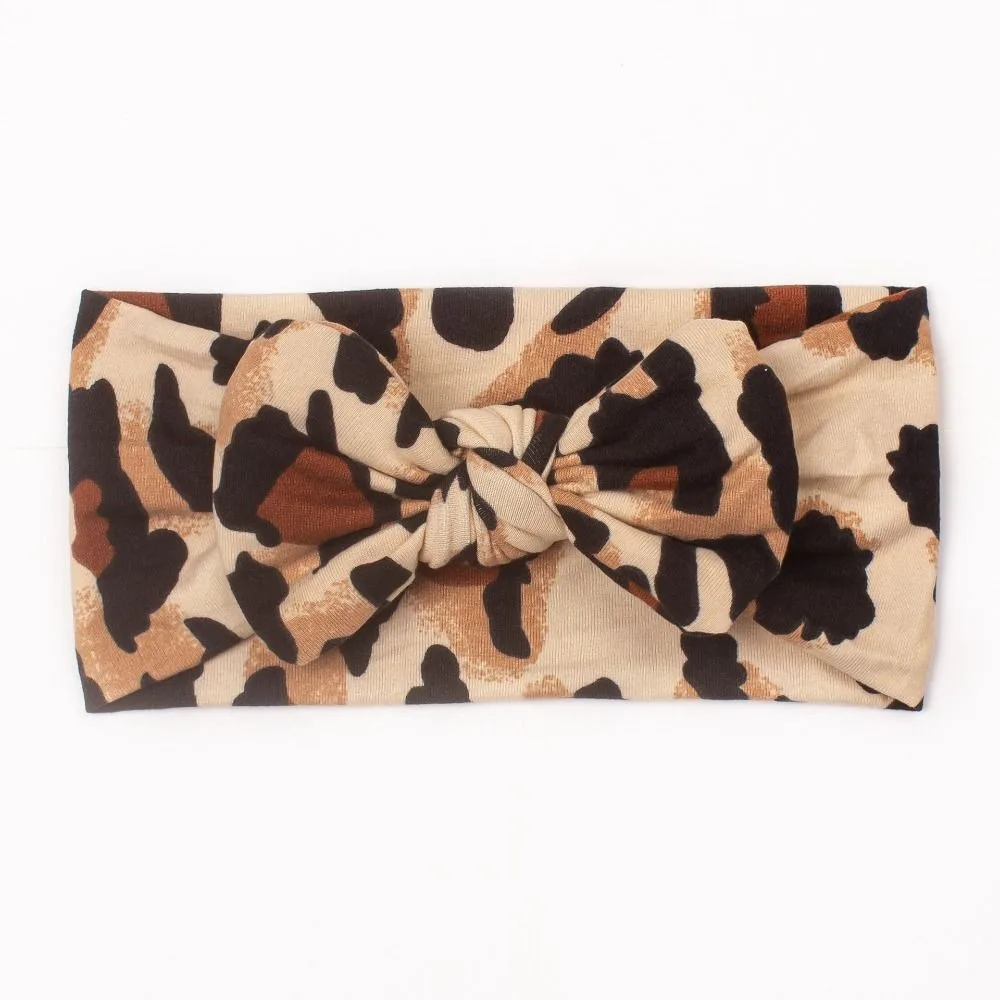 Fashion Leopard Print Baby Headband Elastic Wide Headband Garland Infant Headwrap Baby\'s Photo