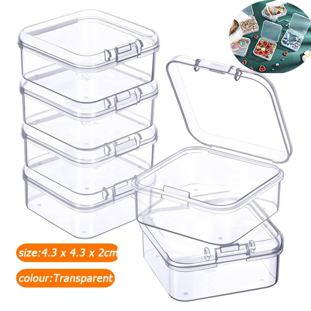 Customer Favorite 10 Pieces Mini Plastic Clear Storage Box For Collecting Small Items, Beads, Jewelry, Business Cards