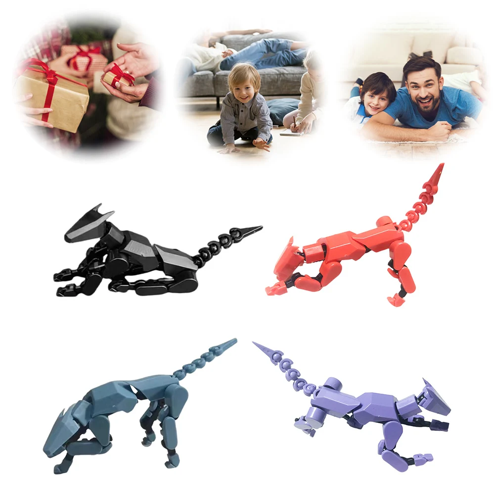 13 Robot Dog Action Figure 3D Printed Robo Dog Multi-Joint Movable Robot Dog Gift for Collectors