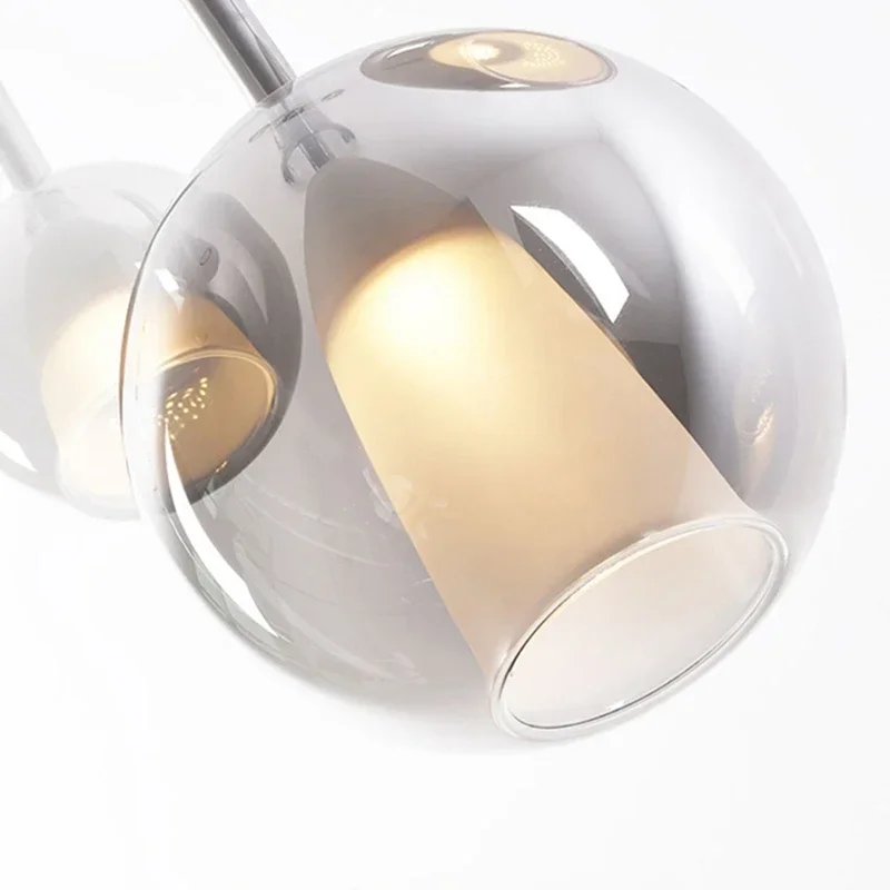 Italian Minimalist Glass LED Pendant Lighting,Interior Decorative Modern Hanging LED  Chandelier Dining Room Kitchen Island
