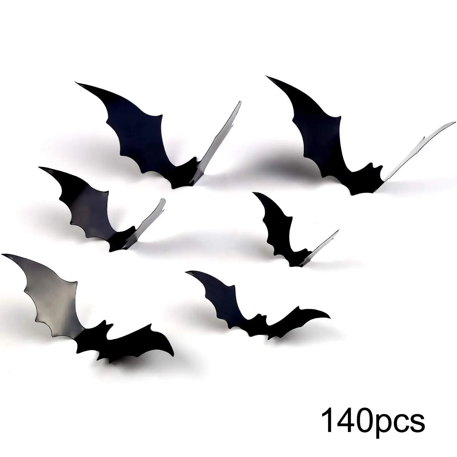 140Pcs Halloween Bats Decoration Set Wall Decor Realistic DIY Room Decor Indoor Party Decorations Wall Decal 3D Bats Stickers