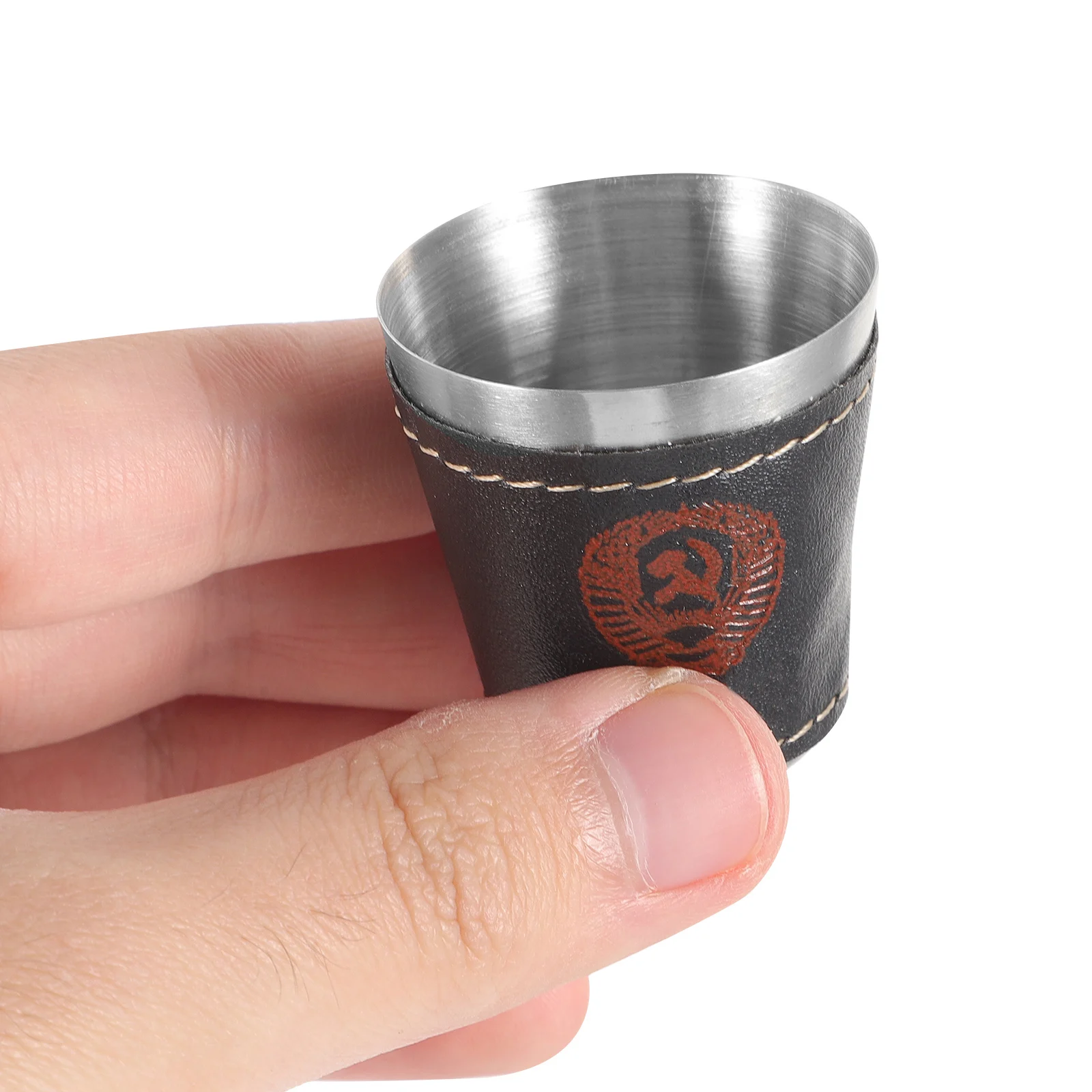 

1 set Stainless Steel Cup Metal Drinking Glass Portable Mug for Camping Travel Outdoor Bar Restaurant Use with Case