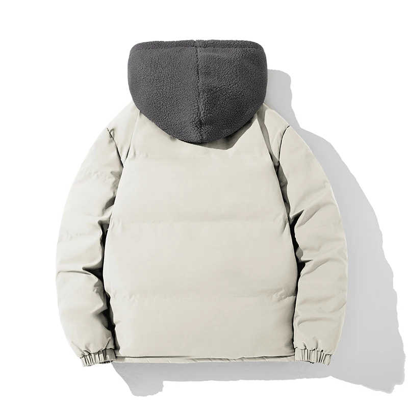 New Outdoor Leisure Fishing Camping Trendy Comfortable Padded Jacket Fake Two piece Lamb Fleece Cold proof Warm Cotton Jacket