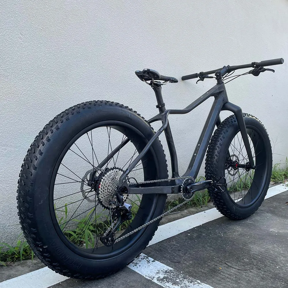 New private mold Carbon fat bike frame For snow bicycle 26er * 5.0\'\' Rear Space 197*15mm BSA100
